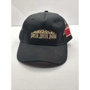 Santa Anita Park Adult Hat Cap Black Mesh Sports Budweiser  Strapback